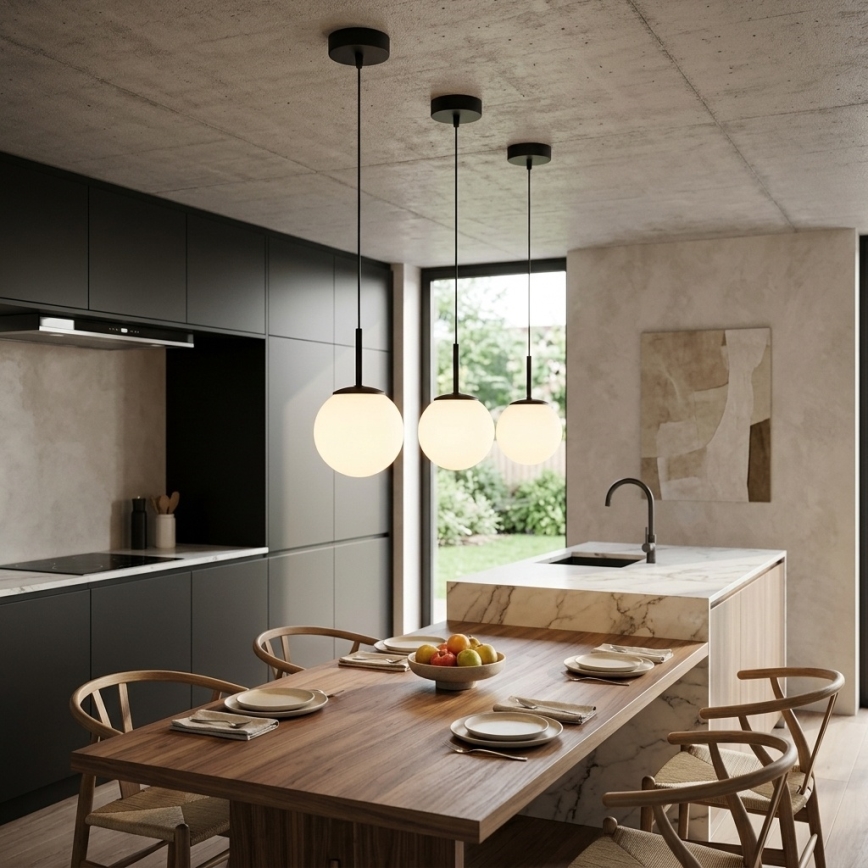 BRILAGI - pakaramā lampa uz troses MILO 1xE27/60W/230V melna