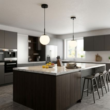 BRILAGI - pakaramā lampa uz troses MILO 1xE27/60W/230V melna