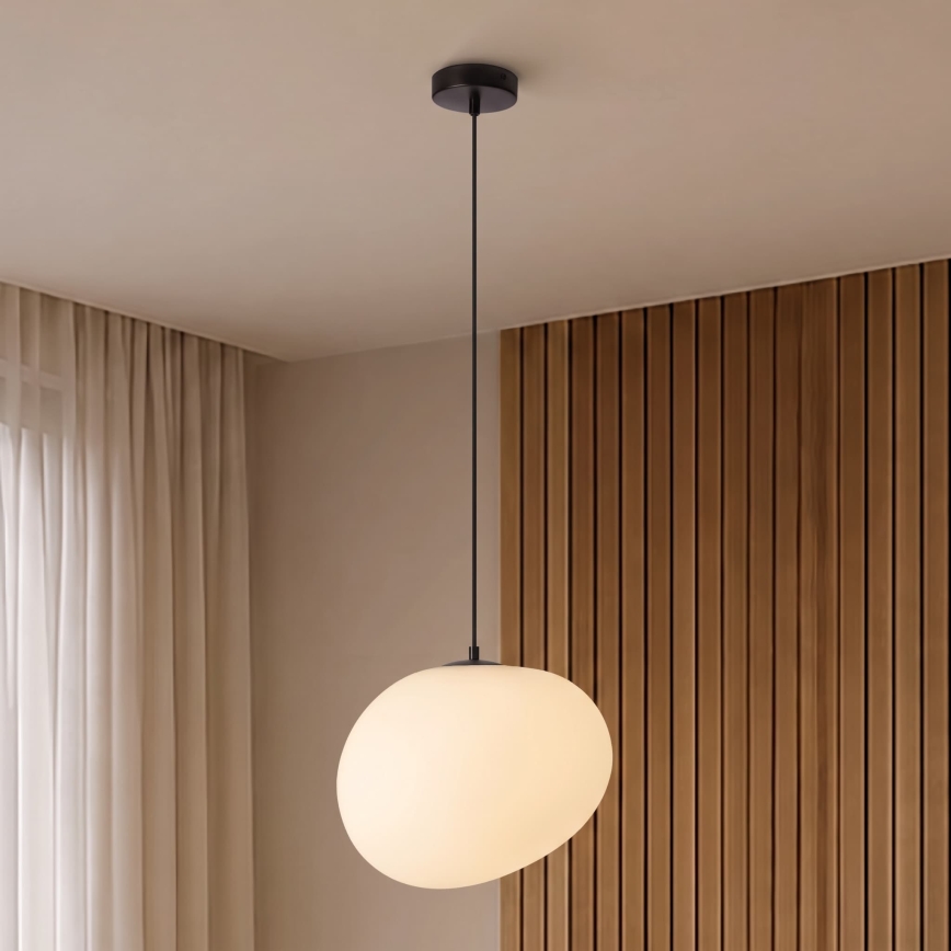 BRILAGI - Pakaramā lampa uz vada PEBBLES 1xE27/40W/230V Ø 30 cm melna