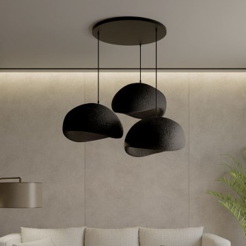 Brilagi - pakaramā lampa uz vada WABI SABI 3xE27/40W/230V pr. 60 cm melna