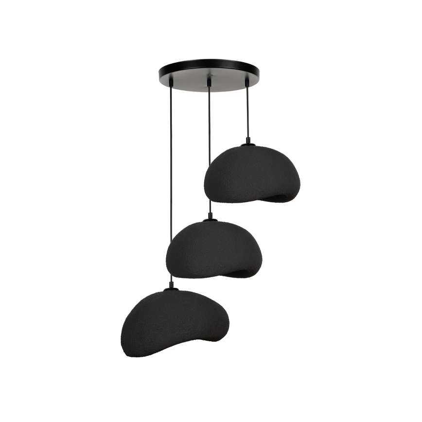 Brilagi - pakaramā lampa uz vada WABI SABI 3xE27/40W/230V pr. 60 cm melna