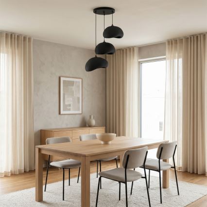 Brilagi - pakaramā lampa uz vada WABI SABI 3xE27/40W/230V pr. 60 cm melna