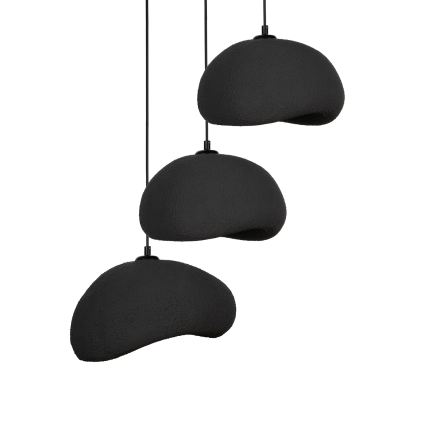 Brilagi - pakaramā lampa uz vada WABI SABI 3xE27/40W/230V pr. 60 cm melna