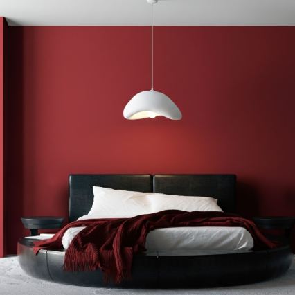 Brilagi - Pakaramā lampa WABI SABI ar vadu 1xE27/40W/230V Ø 42 cm, balta