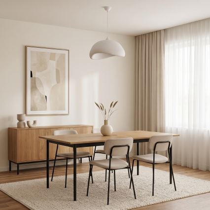 Brilagi - Pakaramā lampa WABI SABI ar vadu 1xE27/40W/230V Ø 42 cm, balta