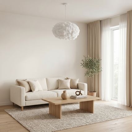 Brilagi - Pakaramā lustra ar kabeli SOLEAIR 2xE27/40W/230V Ø 60 cm balta