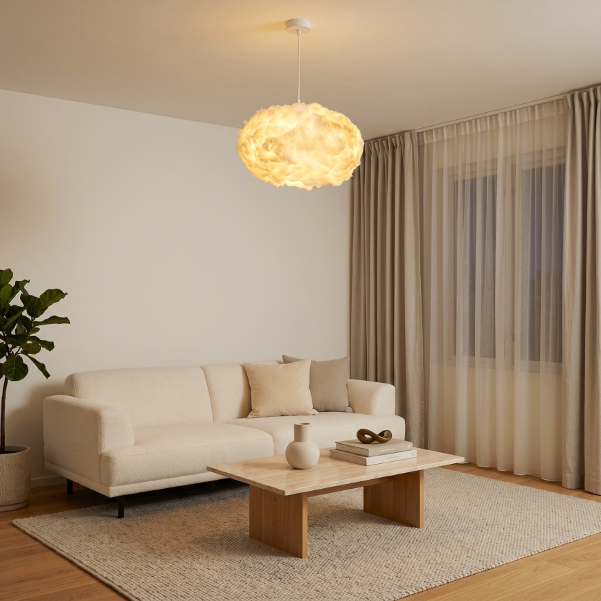 Brilagi - Pakaramā lustra ar kabeli SOLEAIR 2xE27/40W/230V Ø 60 cm balta