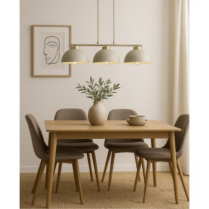 Brilagi - pakaramā lustra ar trosi MOON 3xE27/60W/230V bēša/zelta