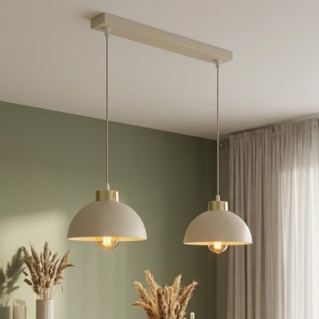 Brilagi - Pakaramā lustra ar vadu 2xE27/60W/230V bēša/zelta