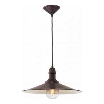 Brilagi - pakaramā lustra ar vadu FORGE 1xE27/60W/230V Ø 36 cm brūna