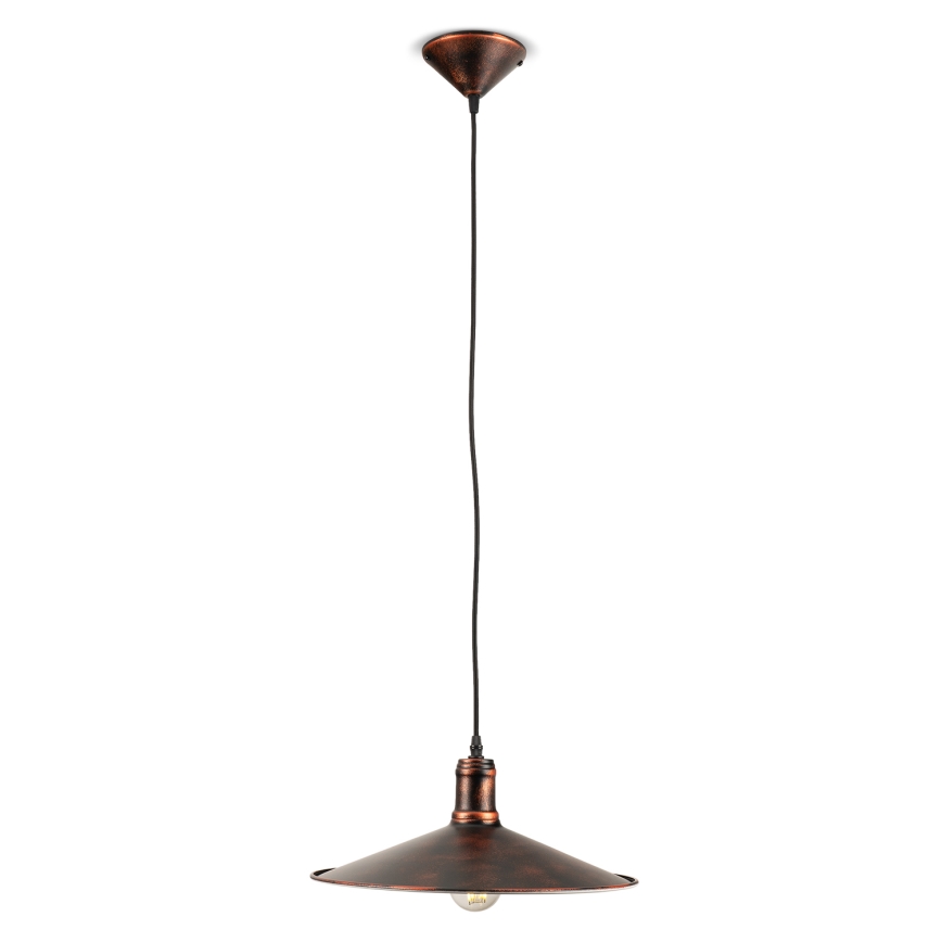 BRILAGI - pakaramā lustra ar vadu FORGE 1xE27/60W/230V Ø 36 cm brūna