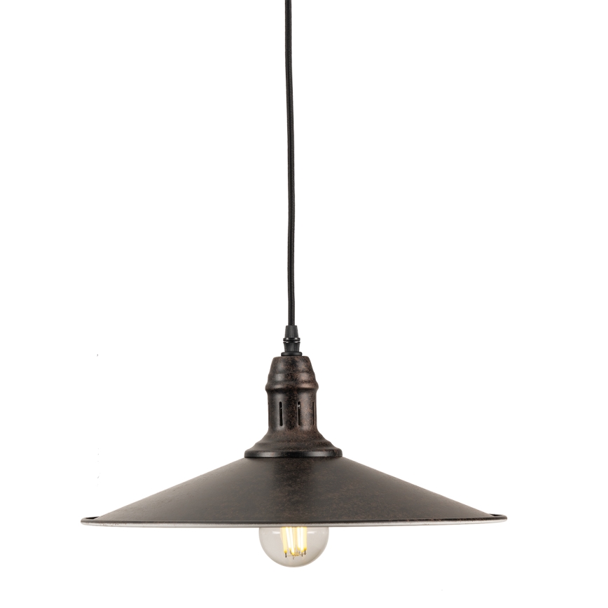 BRILAGI - pakaramā lustra ar vadu FORGE 1xE27/60W/230V Ø 36 cm brūna