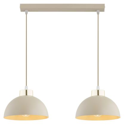 Brilagi - Pakaramā lustra ar vadu MOON 2xE27/60W/230V bēša/zelta