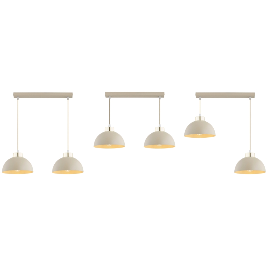 Brilagi - Pakaramā lustra ar vadu MOON 2xE27/60W/230V bēša/zelta