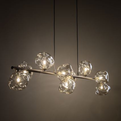 Brilagi - Pakaramā lustra ar vadu VULCANO 9xG9/8W/230V brūna/dūmakaina bēša