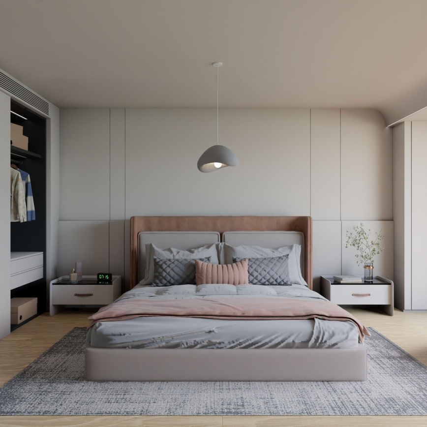 Brilagi - Pakaramā lustra ar vadu WABI SABI 1xE27/40W/230V pelēka