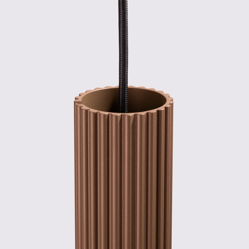 Brilagi - Pakaramā lustra CRESTO uz troses 1xGU10/10W/230V brūna