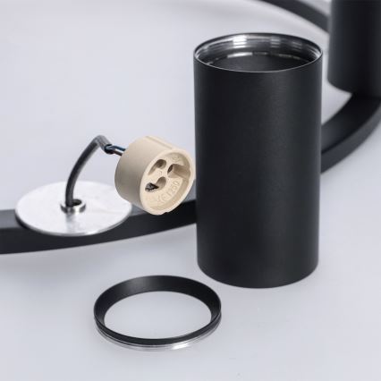 BRILAGI - Pakaramā lustra SELE uz troses 6xGU10/30W/230V melna