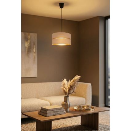 Brilagi - Pakaramā lustra uz kabeļa DUO-DUO 1xE27/60W/230V Ø 40 cm bēša/zelta