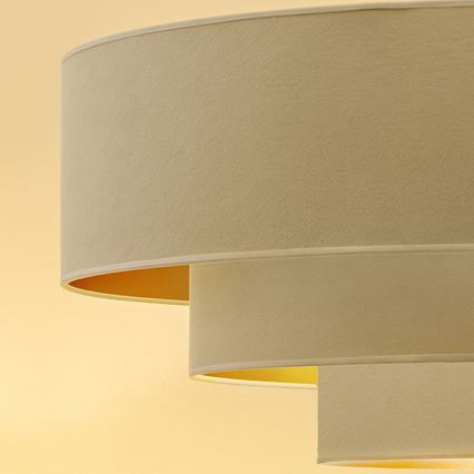 Brilagi - Pakaramā lustra uz kabeļa LUNETA 3xE27/60W/230V Ø 80 cm krēmkrāsa/zeltaina