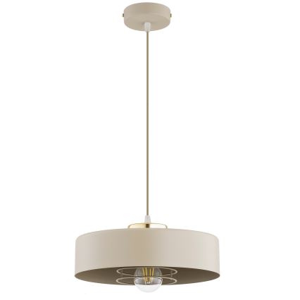 Brilagi - Pakaramā lustra uz kabeļa SPRING 1xE27/60W/230V Ø 30 cm bēša/zelta