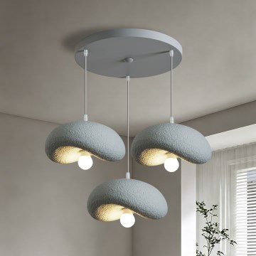 BRILAGI - Pakaramā lustra uz stieples WABI SABI 3xE27/60W/230V pelēka