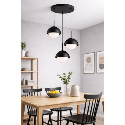 BRILAGI - Pakaramā lustra uz troses COSMO 3xE27/60W/230V melna