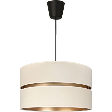 Brilagi - Pakaramā lustra uz troses DUO-DUO 1xE27/60W/230V diam. 40 cm krēmkrāsaina/zeltaina