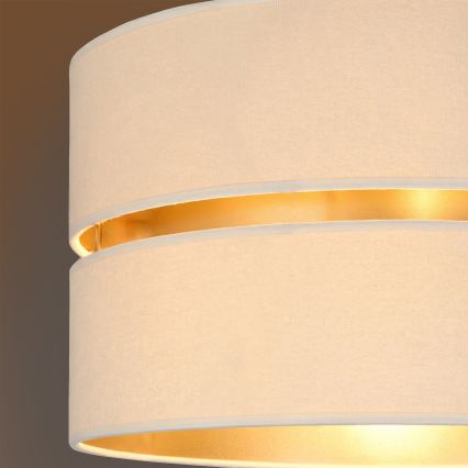 Brilagi - Pakaramā lustra uz troses DUO-DUO 1xE27/60W/230V diam. 40 cm krēmkrāsaina/zeltaina