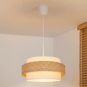 Brilagi - pakaramā lustra uz troses SPACE 1xE27/60W/230V Ø 40 cm bēša/krēmkrāsaina