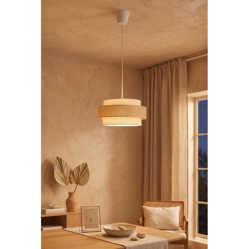 Brilagi - pakaramā lustra uz troses SPACE 1xE27/60W/230V Ø 40 cm bēša/krēmkrāsaina