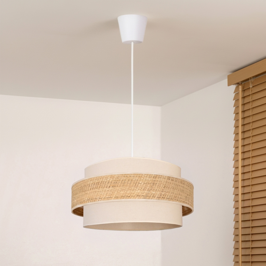 Brilagi - pakaramā lustra uz troses SPACE 1xE27/60W/230V Ø 40 cm bēša/krēmkrāsaina