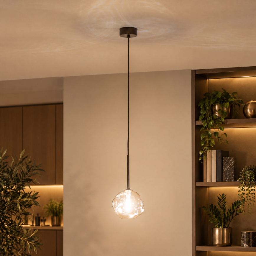 BRILAGI - Pakaramā lustra uz troses VULCANO 1xG9/8W/230V pr. 15 cm bronzas/dūmakaini bēšs