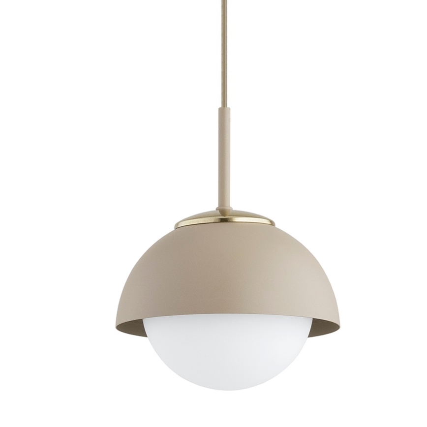 Brilagi - Pakaramā lustra uz vada 1xE27/60W/230V Ø 18 cm bēša/zelta
