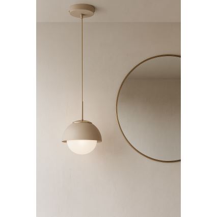 Brilagi - Pakaramā lustra uz vada COSMO 1xE27/60W/230V Ø 18 cm bēša/zelta