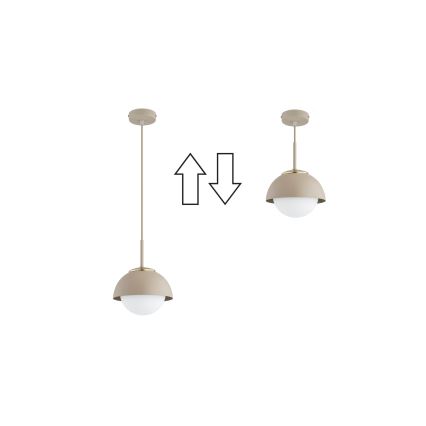 Brilagi - Pakaramā lustra uz vada COSMO 1xE27/60W/230V Ø 18 cm bēša/zelta