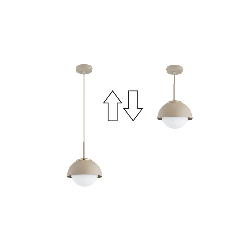 Brilagi - Pakaramā lustra uz vada COSMO 1xE27/60W/230V Ø 18 cm bēša/zelta