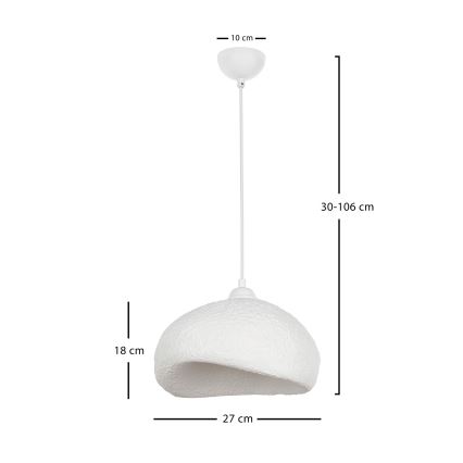 Brilagi - Pakaramā lustra uz vada WABI SABI 1xE27/40W/230V Ø 32 cm balta