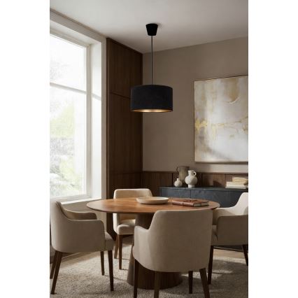 Brilagi - Pakaramā lustra VELVET, 1xE27/60W/230V, Ø 40 cm, melna/zelta