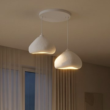 Brilagi - Pakaramā lustra WABI SABI 2xE27/40W/230V Ø45 cm balta