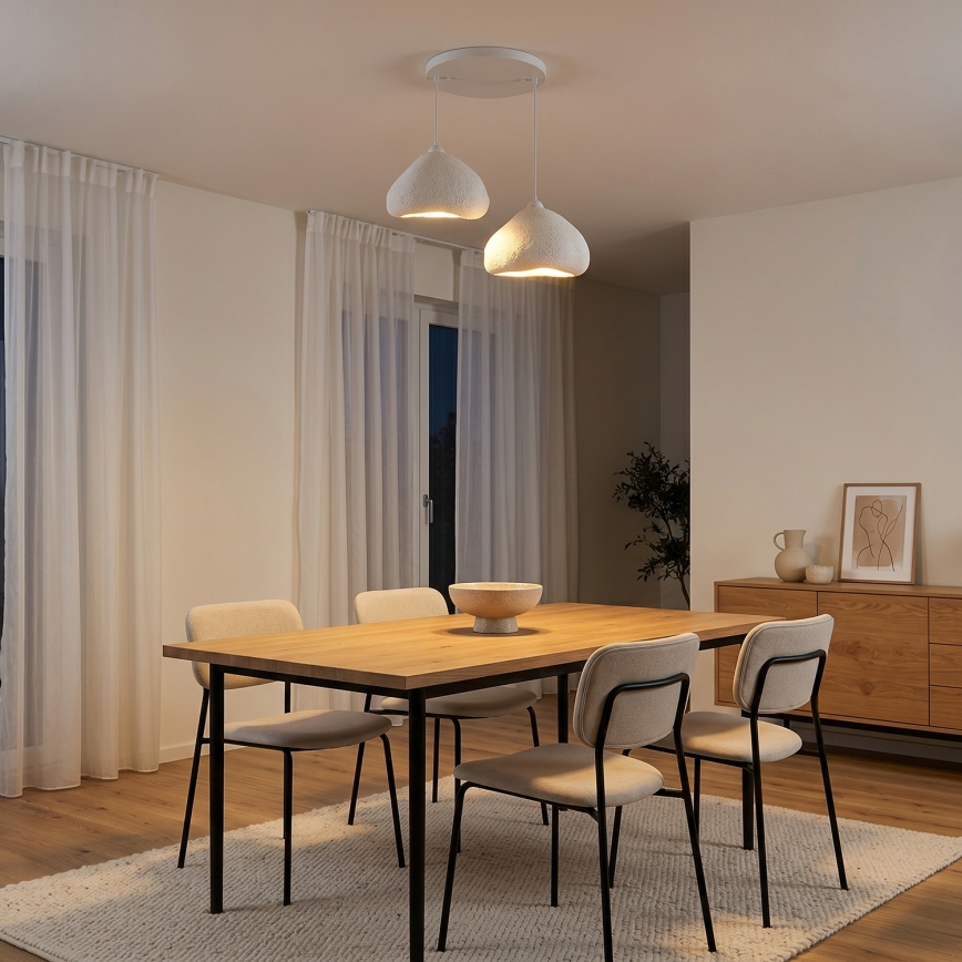 Brilagi - Pakaramā lustra WABI SABI 2xE27/40W/230V Ø45 cm balta