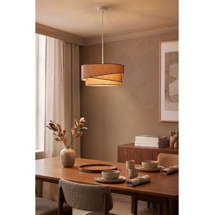 Brilagi - Pakaramais gaismeklis ar kabeli ARROW 1xE27/60W/230V Ø 45 cm brūns