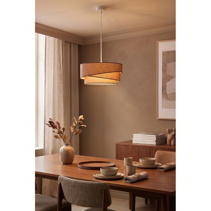 Brilagi - Pakaramais gaismeklis ar kabeli ARROW 1xE27/60W/230V Ø 45 cm brūns