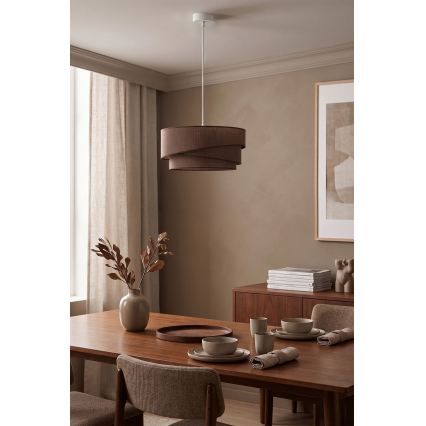Brilagi - Pakaramais gaismeklis ar kabeli ARROW 1xE27/60W/230V Ø 45 cm brūns