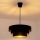 Brilagi - Pakaramais gaismeklis ar kabeli LUNETA 1xE27/60W/230V Ø 40 cm melns/zelts