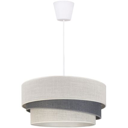 Brilagi - Pakaramais gaismeklis ar kabeli TRIO 1xE27/60W/230V Ø 40 cm krēmkrāsa/pelēka