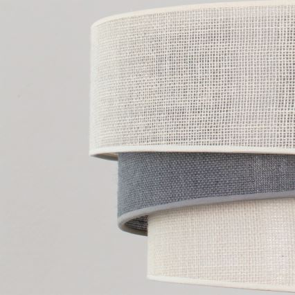 Brilagi - Pakaramais gaismeklis ar kabeli TRIO 1xE27/60W/230V Ø 40 cm krēmkrāsa/pelēka