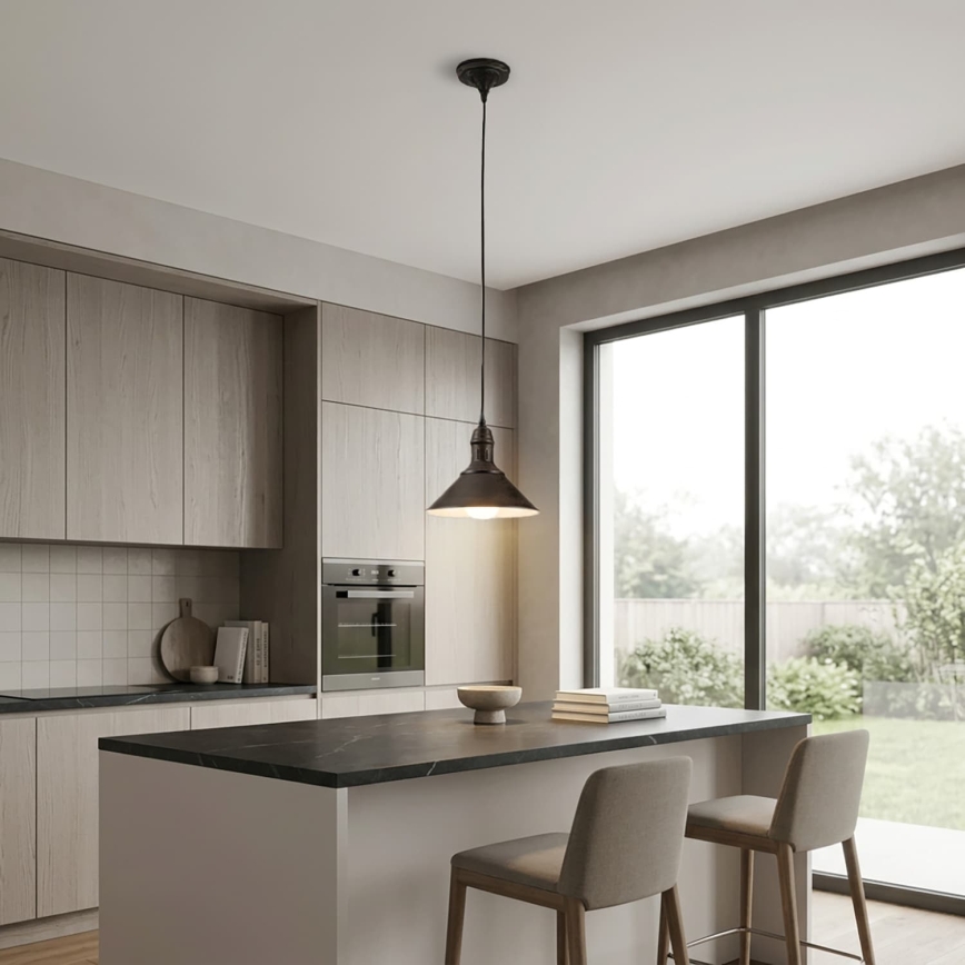 BRILAGI - Pakaramais gaismeklis ar vadu FORGE 1xE27/60W/230V Ø 22 cm brūns