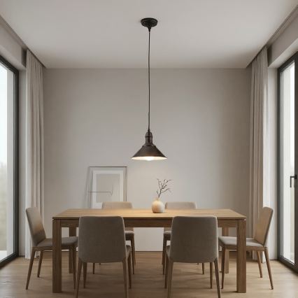 BRILAGI - Pakaramais gaismeklis ar vadu FORGE 1xE27/60W/230V Ø 22 cm brūns