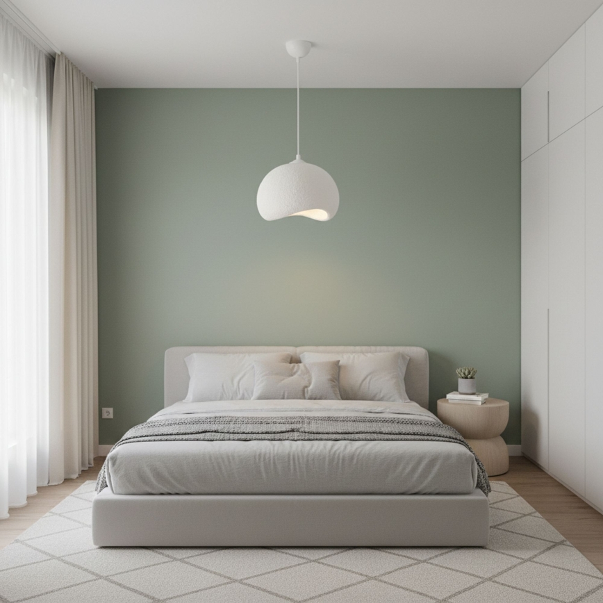 Brilagi - Pakaramais gaismeklis ar vadu WABI SABI 1xE27/40W/230V, diametrs 34 cm, balts